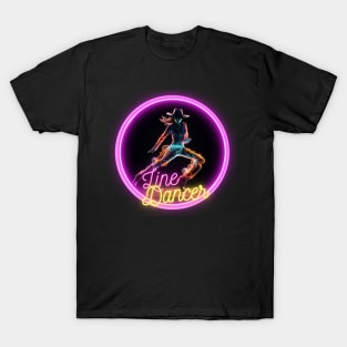 Neon Line Dancing Cowgirl T-Shirt